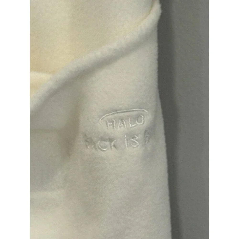 Halo Sleepsack Swaddle Fleece Gray Cream 3-6 Months Adjustable Wearable Blanket
